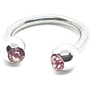 Zilver Met Steentjes - Neus / Septum / Helix Piercing