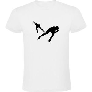 Wedstrijdschaatsen Heren T-shirt | sport | schaatsen | marathonschaatsen | Wit