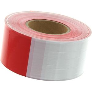 MM Eurotool Afzetlint - Rood en Wit - 80 mm x 500 meter