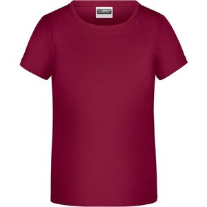 James And Nicholson Childrens Girls Basic T-Shirt (Wijn)