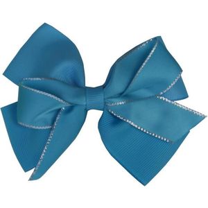 Jessidress Meisjes Haarclip met dubbele Haar Strik - Blauw