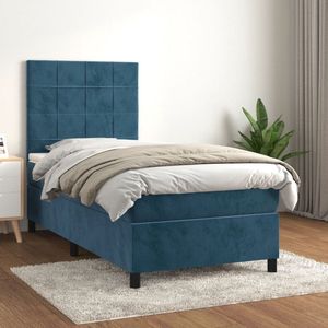 The Living Store Bed - Luxe - Boxspringbed - 90x190 cm - Fluweel