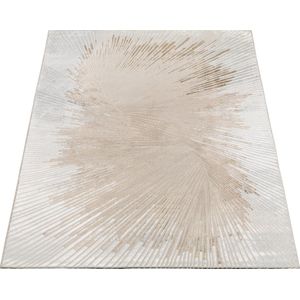 Vloerkleed 120x170 cm modern tapijt woonkamer, elegant glanzend kortpolig woonkamer tapijt, MILA by The Carpet