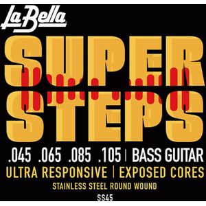 La Bella SS45  bas snaren 45-105 Super Steps - Snarenset voor 4-string basgitaar
