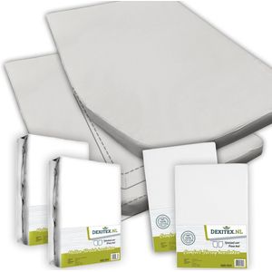 Dexitex Textielpakket Frans bed /2 x Molton / 2 x hoeslaken WIT -LINKS
