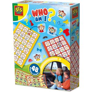 SES Creative 02406 Raamsticker spel voor in de auto - Reisspellen - Onderweg in de auto - 48 stickers en 2 speelborden