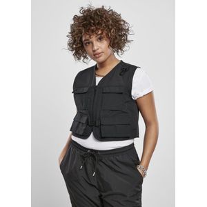 Urban Classics - Ladies Short Tactical Vest black Gilet - S - Zwart