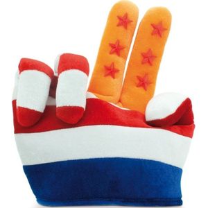 Funny Feesthoed Vingers - Oranje Versiering Voetbal - EK Voetbal 2024 - Oranje Feest Artikelen - 30 x 36 cm