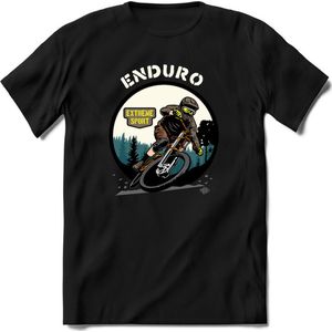 Enduro | TSK Studio Mountainbike kleding Sport T-Shirt | Grijs | Heren / Dames | Perfect MTB Verjaardag Cadeau Shirt Maat XXL