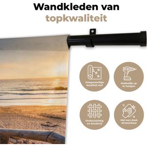 Wandkleed - Wanddoek - Strand - Trap - Portugal - 60x45 cm - Wandtapijt
