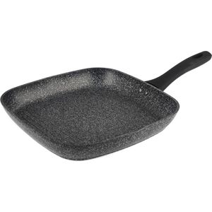 Megastone Grillpan, Antiaanbaklaag, Vleespan BBQ, Inductie, 28 cm