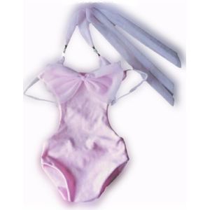 Maat 134 Monokini badpak roze Dierenprint panterprint badkleding baby en kind zwemkleding zwempak