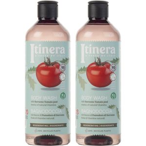 ITINERA - Regenererende bodywash met tomaat uit Sorrento, 95% natuurlijke ingrediënten, 370 ml (2 stuks)