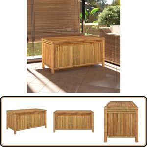 vidaXL Tuinbox - Bamboe - 110x52x55 cm - Waterbestendig Tuinenkast - Bamboetuin Kast - Opbergbox - Buitenspeelplaats - Tuingoed