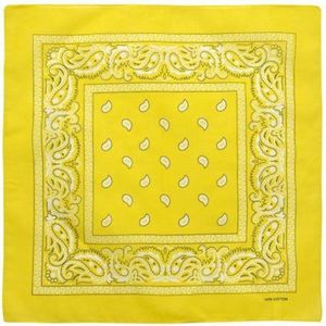 Bandana Zakdoek Paisley Geel