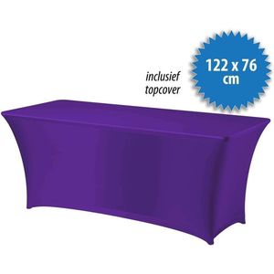 Cover Up Tafelrok Stretch - 122x76cm - Incl. Topcover - Lila