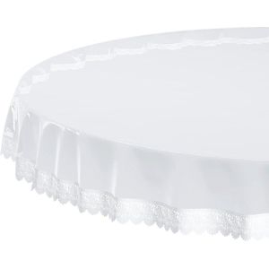 tafelkleed van hoogwaardig EVA, afwasbaar, antislip met witte vinylkant, grootte naar keuze (rechthoekig 130x160 cm)