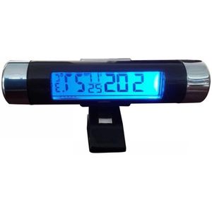Inovra Plus - Digitale Auto Klok Set met Temperatuurmeter 3-in-1 LED Auto Klok Thermometer voor Rechte Auto's