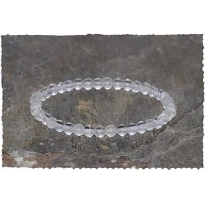 Bixorp Gems Bergkristal Edelsteen Armband 4mm - Edelstenen Kralenarmband - Spiritueel Cadeau - 18cm