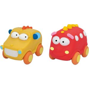 Monster Cars Large - Set van Twee - Tachan - Rood en Geel - Met Pull-Back Aandrijving