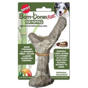 Spot Bam-Bones Y Bone - Puppy kauwbot van Bamboevezels - Moderate Chew - Rundvleessmaak