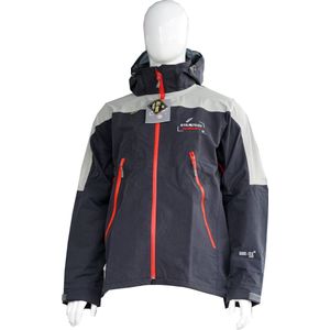 Gore-Tex® Outdoor-strategy LONGZIP regenjas 100% waterdicht ademend warm hardshell zwart XL