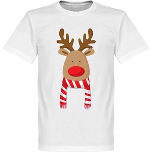 Reindeer Supporter T-Shirt - Lichtblauw/Rood - Kinderen - 104