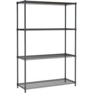 STELLING 4 LEVELS 1200 ZWART DEMONTABEL - Combisteel 7530.0030