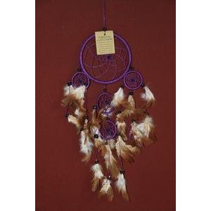 Dromenvanger / Dreamcatcher Ø12cm met kleintjes  - paars