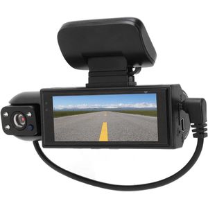 316 Inch HD-scherm Autorijrecorder 360 ° Rotatielens Dashboardcamera voor en Achter Nachtzicht Parkeerachteruitrijmonitor Bewegingsdetectie Lusopname