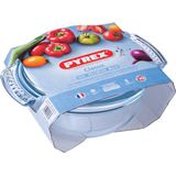 Pyrex - Essentials Ovenschaal Rond met Deksel 1,6 liter - Borosilicaatglas - Transparant