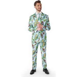 Suitmeister Tropical Beers - Zomers Tropische Outfit Heren Pak - Carnaval En Halloween Kostuum - Blue - Maat S