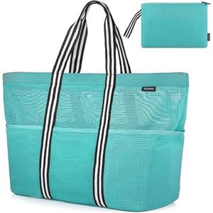 Extra grote reistas strandtas opvouwbare handtassen nettas voor de zomer strand winkelen