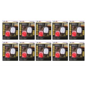 10 sets DUNLOP Cycling Siliconen LED Fiets Lampjes - 10 Sets van 1 wit en 1 rood Led lampje - Verlichtingsset - Achterlicht - Voorlicht - Koplamp - Rood & Wit / fietslicht / fietslamp