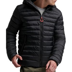 Superdry Hooded Fuji Sport Padded Jkt Heren Jas - Black - Maat Xl