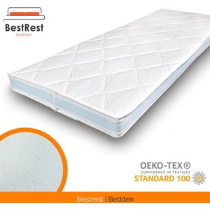 Topper - 130x200 Topper - HR55 Koudschuim - Topdekmatras - Matrastopper - Veerkrachtig - Ondersteunend - Afneembaar hoes - Tencel Hoes - Hotelkwaliteit - 12cm Topper