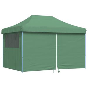 vidaXL Partytent inklapbaar pop-up met 4 zijwanden groen - Partytent - Partytenten - Partytent - Partytenten
