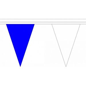 Luxe blauw met witte vlaggenlijn 20 meter