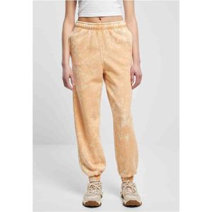 Urban Classics - Towel Washed Dames joggingbroek - S - Oranje