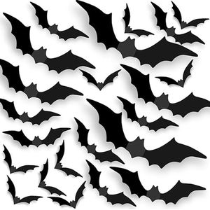 120 stuks Halloween 3D Vleermuizen Decoratie, Vleermuizen Muur Decor, Halloween Decoratieve Muurstickers