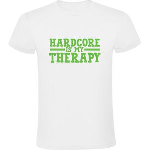 Hardcore is my therapy Heren T-shirt - muziek - festival - feest - gabber - dj