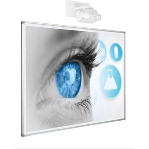 Projectiebord Softline profiel 8mm email matwit (16:10) 120x192 cm