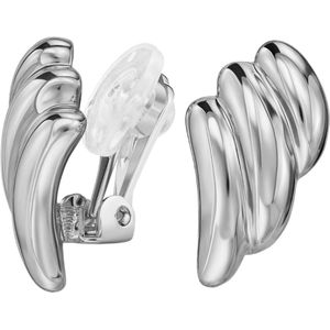 Traveller Clip Oorbellen - Oorclips Dames - Zilverkleurig - Geplatineerd - 17 x 10 mm - 157770