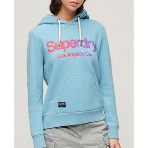 Superdry Tonal Rainbow Core Logo Capuchon Blauw S Vrouw