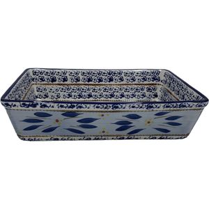 Ovenschaal keramisch Rechthoek Old World BLue 29 x 20 cm 2 liter Maat Ls-sOWB-RH29s-sLavandoux