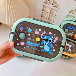 Lunchbox Stitch inclusief bestekset - Broodtrommel Lilo & Stitch - Disney Lunchbox - Premium broodtrommel - Lunchbox kinderen - Lunchbox volwassenen - Bentobox - Kindertrommel - Lunchbox met compartimenten - Lekvrij - Snackbox - Back to School