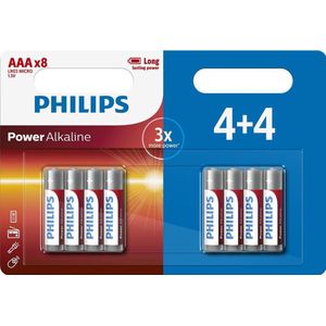 Philips AAA Power Alkaline Batterijen - 8 stuks
