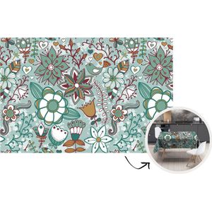 Tafelkleed - Tafellaken - 200x130 cm - Bohemian - Winter - Bloemen - Patroon - Binnen en Buiten