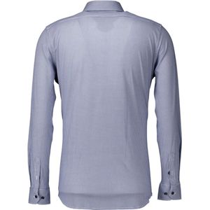 Desoto Essential Overhemd Hai Piqué Pied De Poule Blauw - Maat 42 - Heren - Overhemden Casual