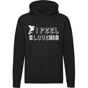 I Love Slovenia hoodie | Slovenia | I Feel Love | Ljubljana | Monument | Country | zwart| unisex | trui | sweater | hoodie | capuchon